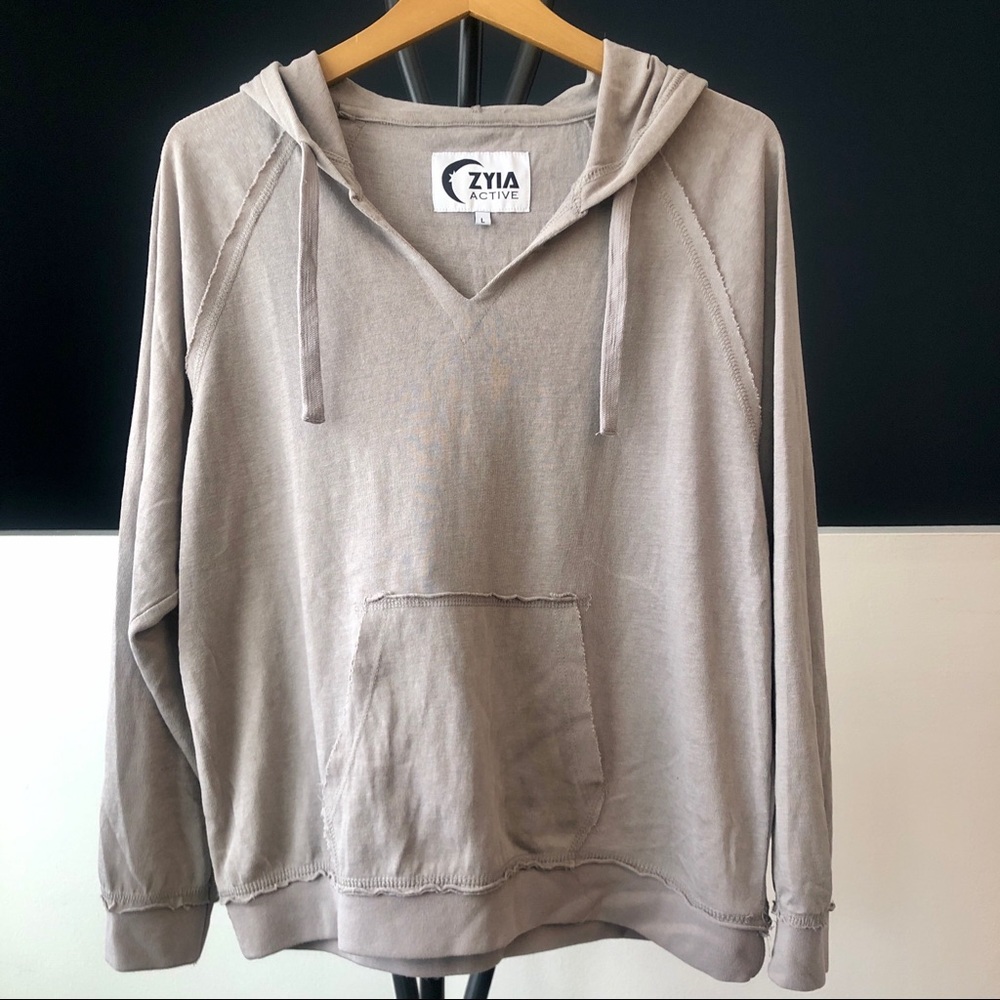 Zyia Gray Lightweight Beach Hoodie